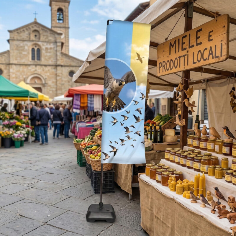 Bandiera Rettangolare economica base inclusa